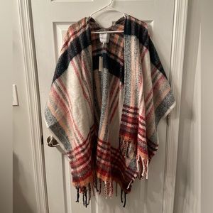 Anthropologie Plaid Poncho